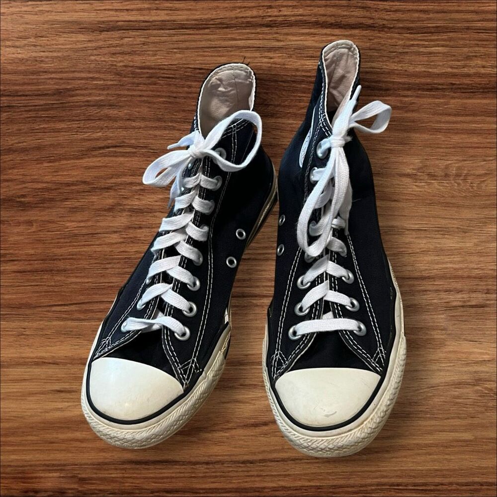 Converse Chuck Taylor All Star High Top Black with Rubber Cracks Women’s 8.5